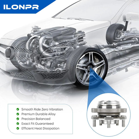 Front Wheel Bearing Hub Assembly For 2007 2012 Nissan Altima 2.5L L4 Only With 29 Splines 5 Lug ABS One Piece Drop In Replacement