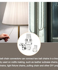 Ball Chain Connector Set For 2.4mm 3mm 4.5mm And 6mm Links In Double Ring Style 304 Stainless Steel Link Loop Connectors for lamp and blind chains