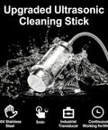 Badass Ultrasonic Cleaner Machine Portable 120 Watt Immersible Probe 40 Kilohertz Frequency Five Minute Timer with stainless steel design.