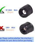 Comparison of RP-SMA male connector without pin and SMA male connector with pin for dual band WiFi antennas adjustment