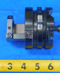 Pro Grade Tooling Block For Sinker EDM Machines Including RoboFil V-25 YH Series, side view with ruler for scale