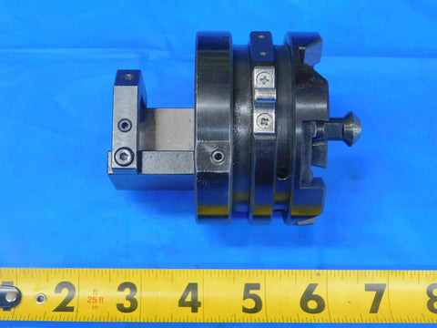 Pro Grade Tooling Block For Sinker EDM Machines Including RoboFil V-25 YH Series, side view with ruler for scale
