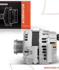 Beefed Up 160 Amp 12V Alternator Replacement For Jeep Cherokee 2014 To 2019 Compass Renegade Fiat 500X Chrysler 200 Ram ProMaster City And More Two Four Liter Four Cylinder With 6 Groove Pulley Easy Install Replaces 56029624AA AB side view