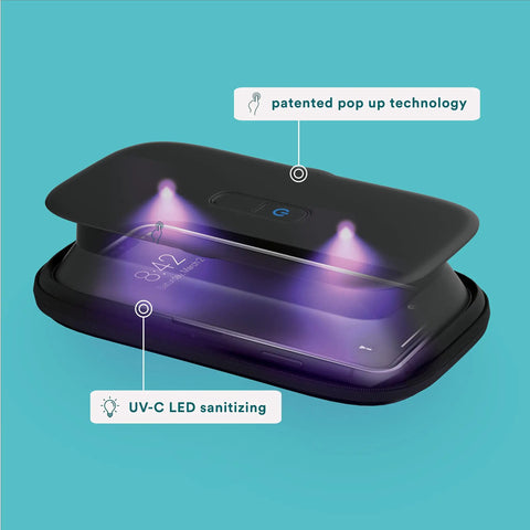 UVC Portable Sanitizer Box With Rechargeable Battery Kills Ninety Nine Point Nine Percent Germs On The Go Fits Masks Makeup Brushes Glasses