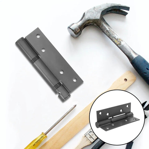 Hidden Stainless Steel Door Hinges for Wood Doors, Hydraulic Self-Closing with 90 Degree Positioning, tools background