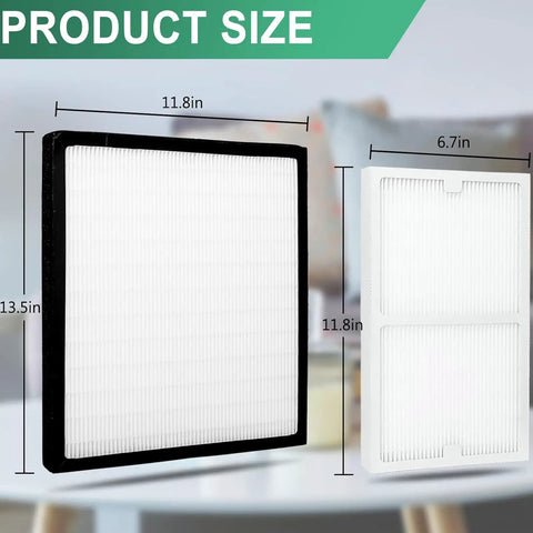 Replacement Filter C And D For Idylis IAP 10 280 Air Purifier includes C filter 13.5x11.8in, D filter 11.8x6.7in size