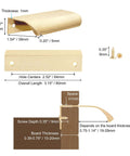 Gold Edge Finger Pulls 5 Pack For Kitchen Drawers And Cabinets Slick Aluminum Hardware dimensions with measurements on diagram