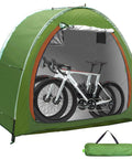 Outdoor Bike Shelter For Two Bikes Made With 210D Oxford Fabric PU4000 Waterproof Coating And Reinforced With Fiberglass Rods