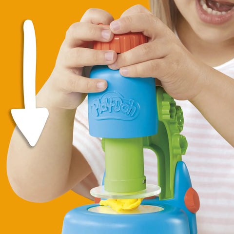 Light-Up Microscope Toy For Kids With Glow Reveal And 9 Accessories In 5 Colors, top view in child's hands