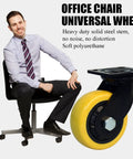 Premium Office Chair Wheels Replacement With Smooth As Butter Silent Casters For Hardwood Floors Carpet And Tile showing a heavy-duty universal wheel with soft polyurethane.
