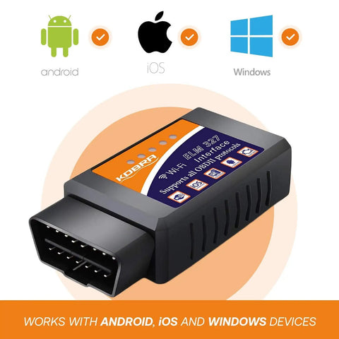 Wireless OBD2 Scanner With WiFi Car Code Reader Clears Check Engine Light And Diagnoses Over 3000 Codes For 1996 To 2016 Vehicles