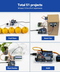 All In One Arduino Starter Kit With Uno R4 WiFi Bluetooth IoT ESP32 LCD1602 OLED 300 Plus Components showcasing projects