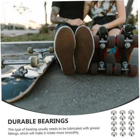 30 Pack Inline Roller Skate Bearings Metal Wheel Bearings for Skates, with skateboards and skates, focus on durability and smooth roll