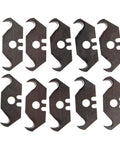 Heavy Duty Utility Knife Cutter Set With 40 Blades And 4 Replaceable Heads For Carpet Roofing And Flooring Projects Tough As Nails Durable Carbon Steel Construction Ideal For Cutting Scoring And Scraping, 10 blades