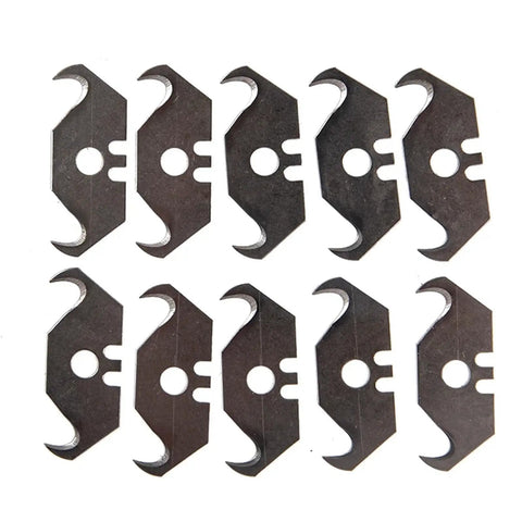Heavy Duty Utility Knife Cutter Set With 40 Blades And 4 Replaceable Heads For Carpet Roofing And Flooring Projects Tough As Nails Durable Carbon Steel Construction Ideal For Cutting Scoring And Scraping, 10 blades