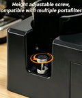 Game Changer 51 Mm Espresso Accessory Bundle height adjustable screw for portafilters, detailed view of the adjustment mechanism.