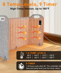 Foldable Under Desk Heater With Blanket Cozy Five Fold Plus Size Eight Temperature Levels Leg And Foot Warmer Digital Display