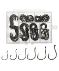 Saltwater Circle Hooks Set 160 Pieces With 6 Sizes High Carbon Steel Catfish And Octopus Fishing Hooks In Portable Plastic Box