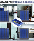 40 Drawer Nut And Bolt Organizer Cabinet With ABS Drawers And Acrylic Shelves And Label Stickers for small parts storage in workshop.