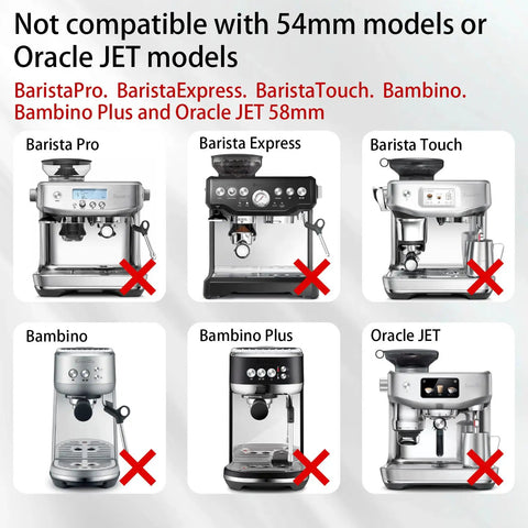 Image showing Breville espresso machines not compatible with Precision Shower Screen Kit For 58Mm Breville Sage Oracle Espresso Machines.