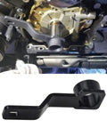 Crankshaft positioning wrench from Complete Ford Pro Grade Cam Tool Set For 4.6L And 5.4L 3V Engines installed.