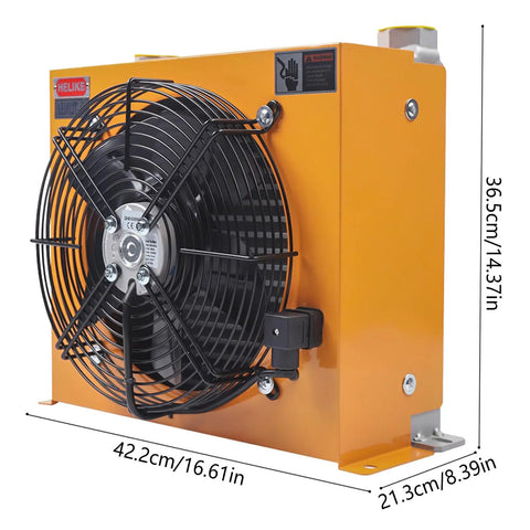 60W Hydraulic Oil Cooler With 110V Fan For Construction Equipment And Mobile Machines, 100L/Min Flow, Thermal Flow Heat Exchanger Radiator, Heavy Duty Cooling System Built For Tough Jobs With Durable Aluminum Core