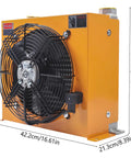 Hydraulic Oil Cooler Fan 60W 110V Industrial Heat Exchanger With Precise Welding And Built Tough High Flow Fan 100 Liters Per Minute