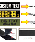 Fresh Custom Embroidered Name Patches 2 Pack Large Size Hook And Loop Velcro Backed Personalized Text Morale Tactical Gear Accessories with black and army green patches