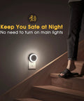 Two Pack Plug In LED Night Lights With Sensor Auto On At Dusk Kid Friendly For Nursery And Home Bathroom Hallway And Stairwell