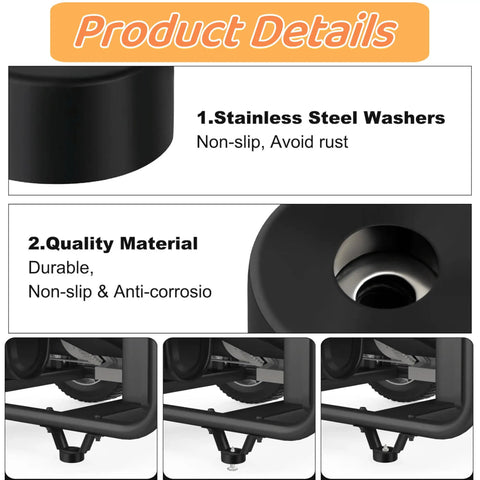 Product details of 4 Pack Rubber Feet For Air Compressors Anti Vibration Isolator Mounts Replacement Durable Heavy Duty Pads