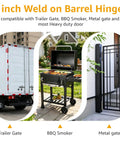 4 Inch Weld On Bullet Hinges Heavy Duty 8 Pack Built Tough For BBQ Smoker Gate Door Trailer Metal Gate And More Carbon Steel Construction