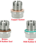 Oversize Oil Drain Plug Kit For Stainless Steel Oil Pan Self Tapping M16.1 1.5 By 15mm Thread Repair with gaskets and seals