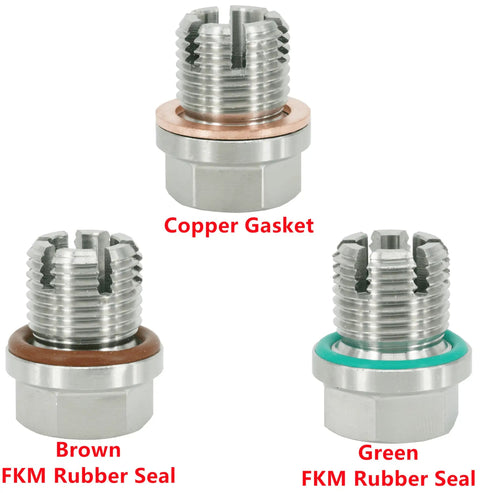 Oversize Oil Drain Plug Kit For Stainless Steel Oil Pan Self Tapping M16.1 1.5 By 15mm Thread Repair with gaskets and seals