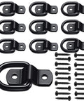 Heavy Duty D Ring Tie Down Anchors One Quarter Inch Diameter With Mounting Brackets And Screws 2400 Pounds Capacity Surface Mount