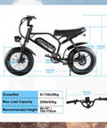 Side view of Compact 16 Inch Fat Tire Electric Bike For Teens And Adults With 500W Motor 36V 12.8Ah Removable Battery