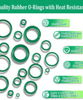 Pro Grade 805 Piece Rubber O Ring Kit For Cars And Home Repairs With 30 Sizes Of O Rings details such as heat and oil resistance