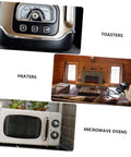 Retro microwave oven in kitchen setting, illustrating Must Have Microwave Mica Plate Heat Resistant Insulation Sheet For Ovens