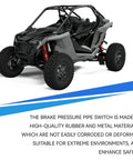 Brave Polaris UTV showcasing Brake Pressure Switch Kit With Seal Washers For Polaris UTVs 2015 To 2025 RZR Ranger General Sportsman Fixes