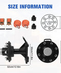 Hella Tough Shipping Container Rollers With An 8 By 6 Point 5 Lug Setup and Heavy Duty Axle Kit showing size and assembly details.