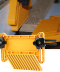 No Sweat 2 Pack Featherboard Set For Table Saw Router Table And Band Saw with yellow polypropylene grip and mounting features.