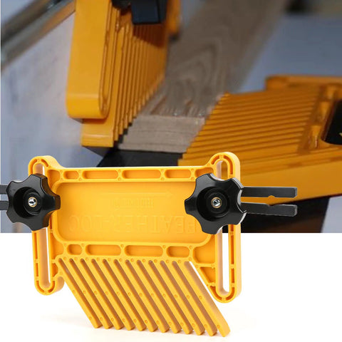 No Sweat 2 Pack Featherboard Set For Table Saw Router Table And Band Saw with yellow polypropylene grip and mounting features.