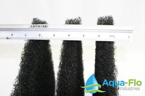 Coarse Black Universal Pond Filter Mat 12 By 12 By 1.25 Inches, 3 Pack For Heavy Duty Filtration, Ruler for Scale