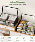 Thick Double Wide Hat Storage Boxes For Baseball Caps Hold Up To Eighty Snapbacks With Zippered Dust Covers Closet Organizer with toys and clothes.