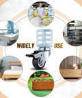 Heavy Duty Storage Rack Caster Wheels Badass 2 Inch Rollers With Secure Top Brakes, showcasing versatility for various uses.