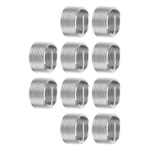 Super Heavy Duty 10 Piece Stainless Steel Wire Thread Inserts M18x1.5 For Damaged Hole Repair Kit With Precise Drill Bit Installation Tool, 304 SS