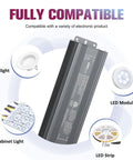 96W Triac Dimmable LED Driver Power Supply 120V AC To 24V DC Transformer fully compatible with LED lights and modules