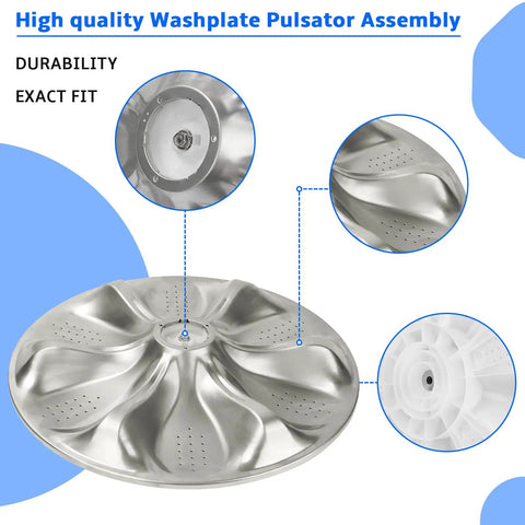 Washplate Pulsator Assembly For LG Kenmore Top Load Washer Compatible With AP6800730 AGZ72909702 Complete with Screw