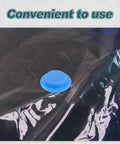 Ultimate Vacuum Seal Kit For Compression Bags With Valve Plugs And Airtight Caps shown on a storage bag