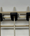 5 Piece Hull Planking Clamps For Wooden Model Ship Kit With Frame Plank Holder Tool Wingnut Tightening Keeps Your Hull Secure Without Marking Pro Grade PETG 3D Printed Flexible Clamp Set For Ship Builders showing three clamps on frame