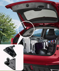 10Mm Ball Stud Mounting Bracket Kit 4 Flat Type Mounts With 16 Screws Beefy Iron Construction installed in SUV trunk